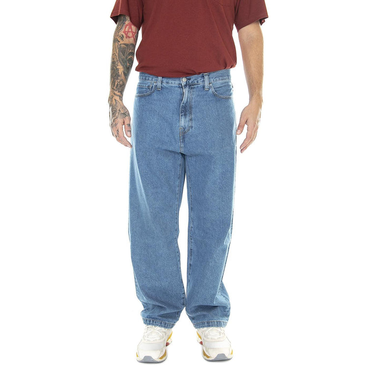 LANDON PANT COTTON BLUE HEAVY STONE - Pantaloni Denim Jeans Uomo Blu I030468-0160 . CARHARTT WIP 