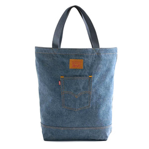 THE LEVI'S® Back Pocke Tote Indigo Mid Light Indigo - Borsa a Tracolla Denim Jeans Blu D5440-0000 . LEVIS 