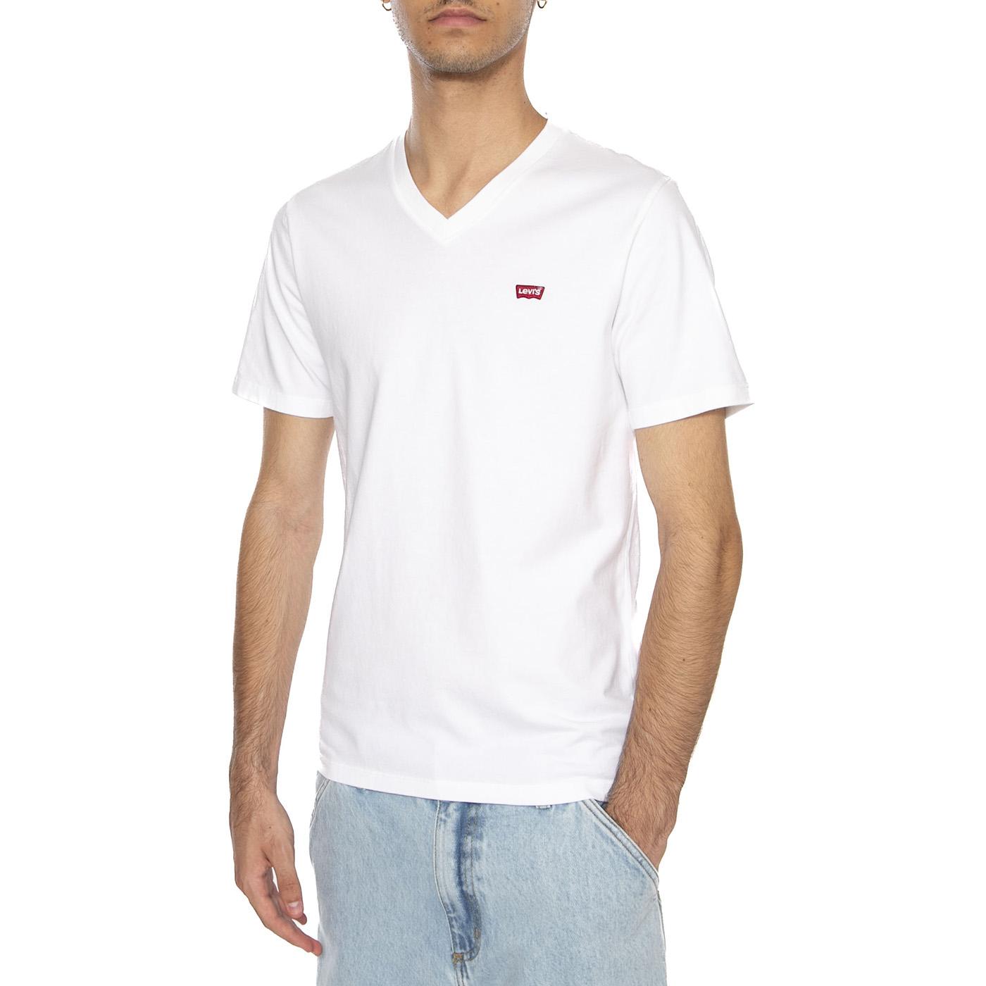 Original HM V-Neck White Neutral - Maglietta Girocollo Uomo Bianca 85641-0000 . LEVIS 