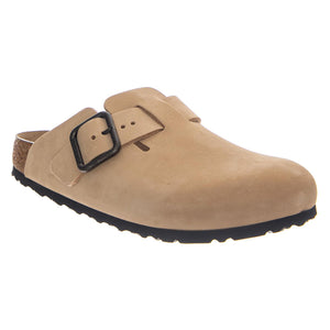 BOSTON WB NUBUCK LEATHER NARROW FIT SANDCASTLE - Sandali Unisex Beige 1031573 SDL BIRKENSTOCK 