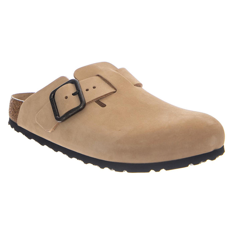 BOSTON WB NUBUCK LEATHER NARROW FIT SANDCASTLE - Sandali Unisex Beige 1031573 SDL BIRKENSTOCK 