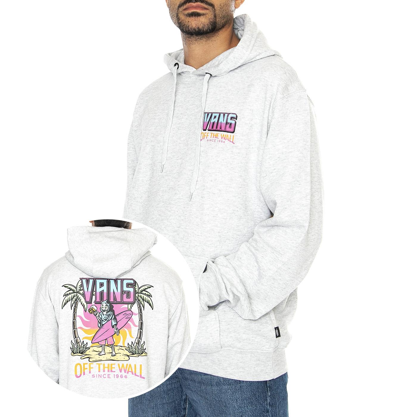Palm Cheers Classic Ft Po Light Grey Heather - Felpa con Cappuccio Uomo Grigia VN000KJ21QI1  VANS 