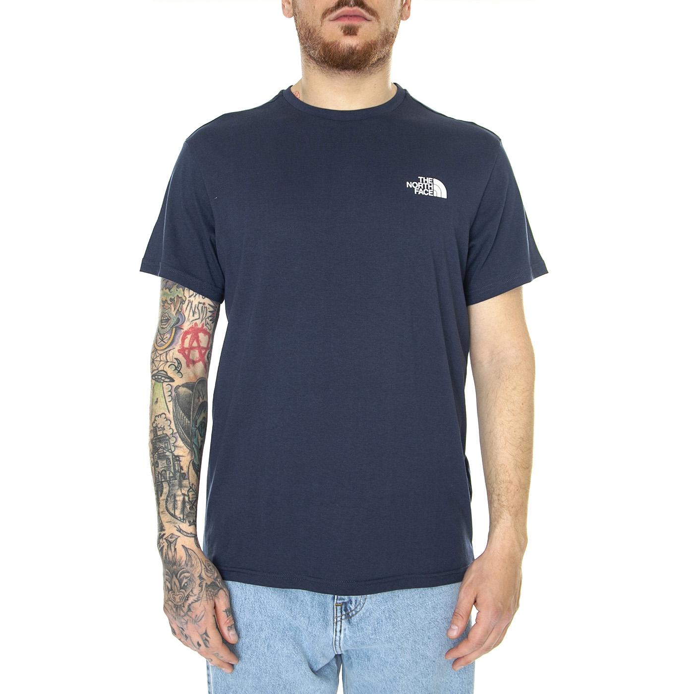 M S/S Simple Dome Tee Eu Summit Navy - Maglietta Girocollo Uomo Blu NF0A2TX58K21  THE NORTH FACE 