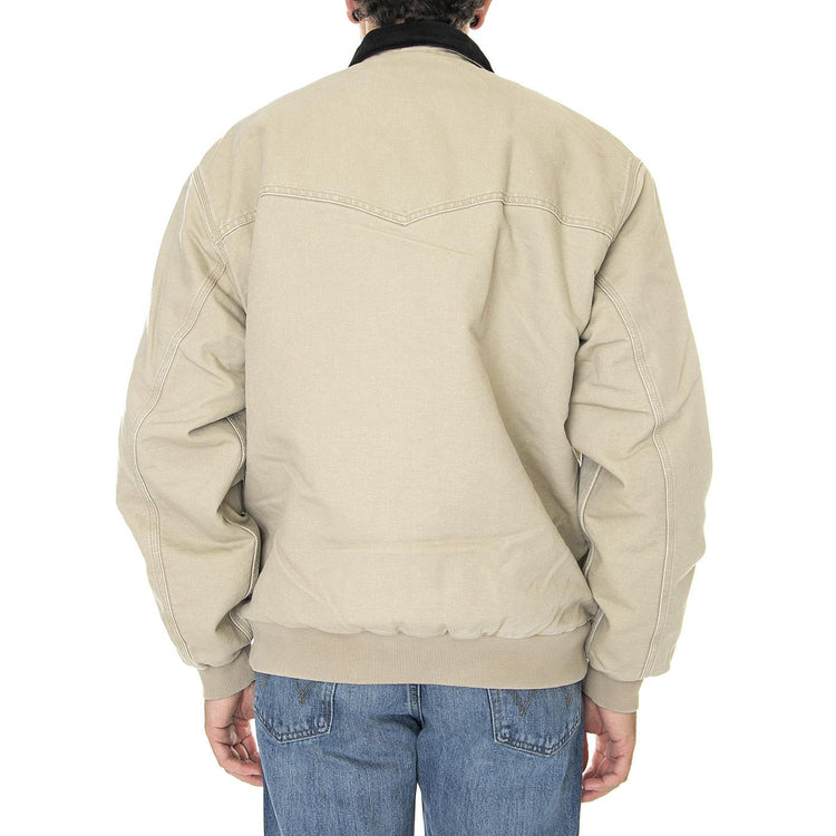 OG Santa Fe Jacket Ammonite / Black Aged Canvas - Giacca Invernale Uomo Beige I031198-0ZI3K  CARHARTT WIP 