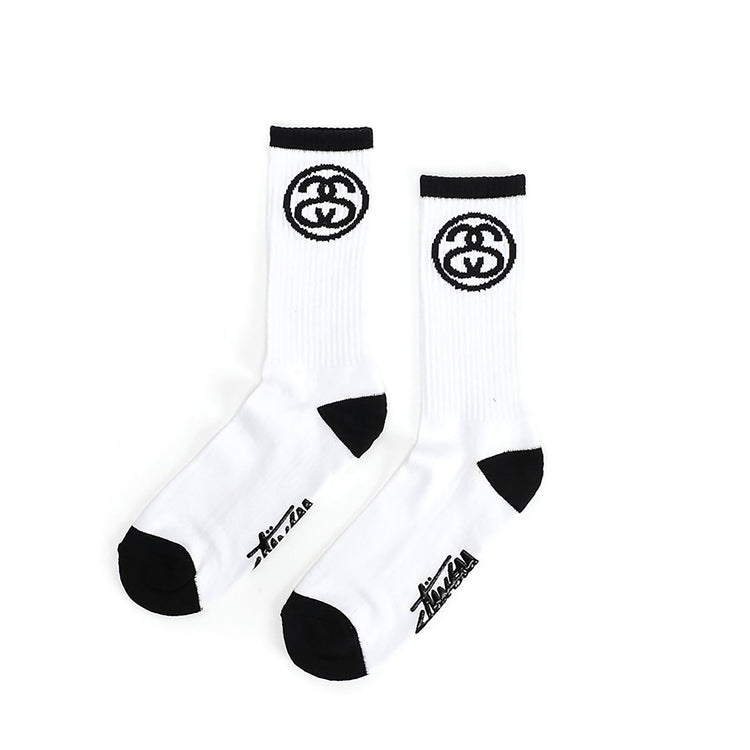 SS-LINK SOCKS WHITE 138574-WHITE  STUSSY 