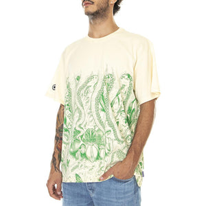 Octopus Botanic Tee Cream - Maglietta Girocollo Uomo Bianca 22WOTS11-CREAM  OCTOPUS 