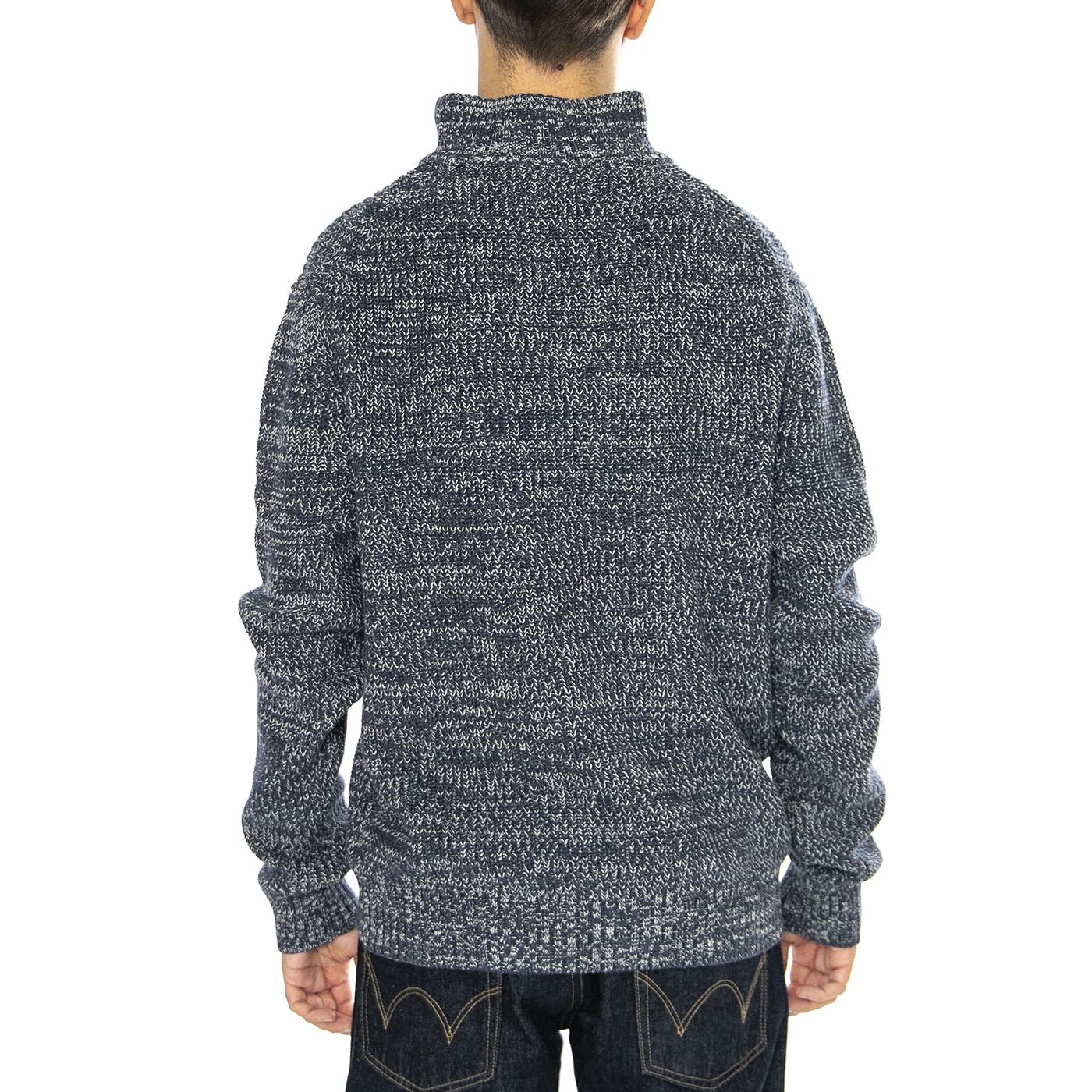 Half Zip Knit Mood Indigo - Maglione Uomo Blu 112355674-BLUE  LEE 