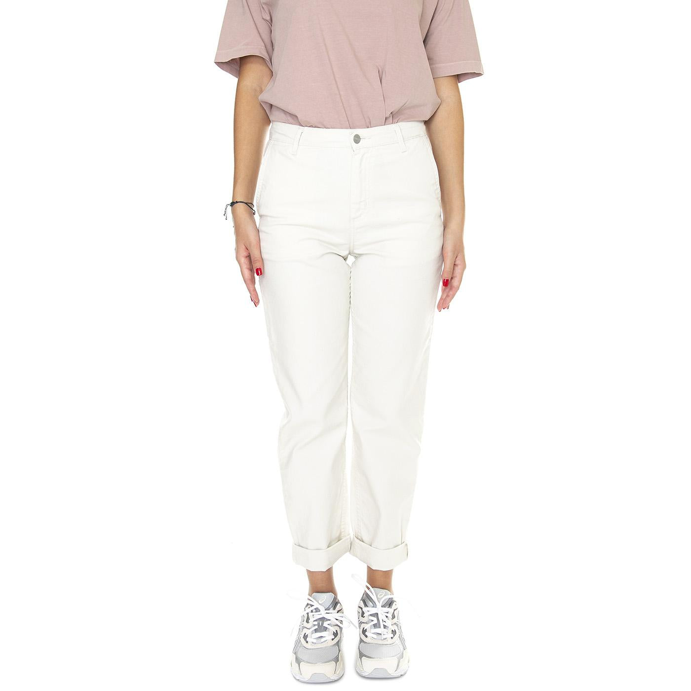 W' Pierce Pant Salt /rinsed - Pantaloni Donna Beige I028635.1NG02  CARHARTT WIP 