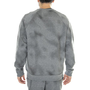 UA Rival Fleece Printed Crew Grey Sweat - Felpa Girocollo Uomo Grigia 77-1379756-25  UNDER ARMOUR 