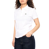 T-Shirt M/C White Polo Shirt - Weiße Poloshirt Damen LACOSTE