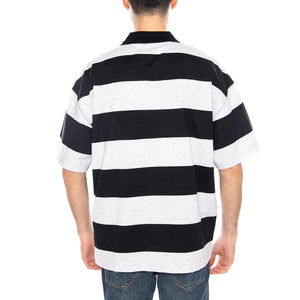 S/S Delray Polo Delray Stripe, Black - Polo Uomo Bianca / Nera I036187 3LDXX CARHARTT WIP 