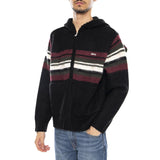 Myers Zip Up Hood Sweater Black / Multi -- Felpa con Cappuccio Uomo Nera / Multicolore  Uomo OBEY