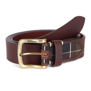 Tartan Leather Belt Brown - Cintura in Pelle Marrone MAC0446-BR31-SS23  BARBOUR 