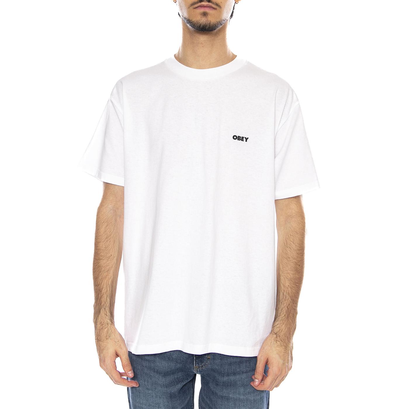 Obey Cosmic Noise Tee White - Maglietta Girocollo Uomo Bianca 165264049 WHT OBEY 