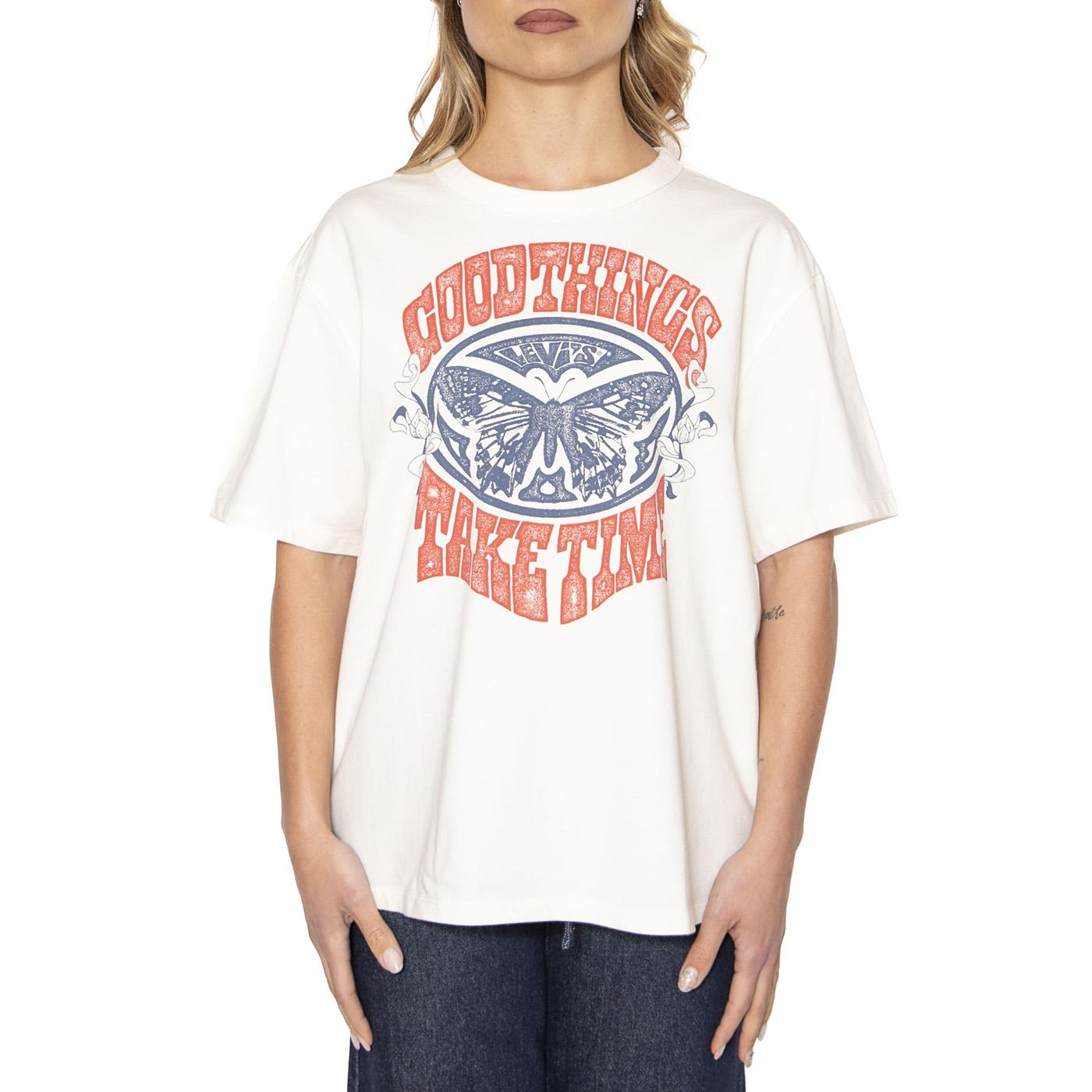 Gr Rabor Tee Good Things Take Time Egret 001MX-0000  LEVIS 