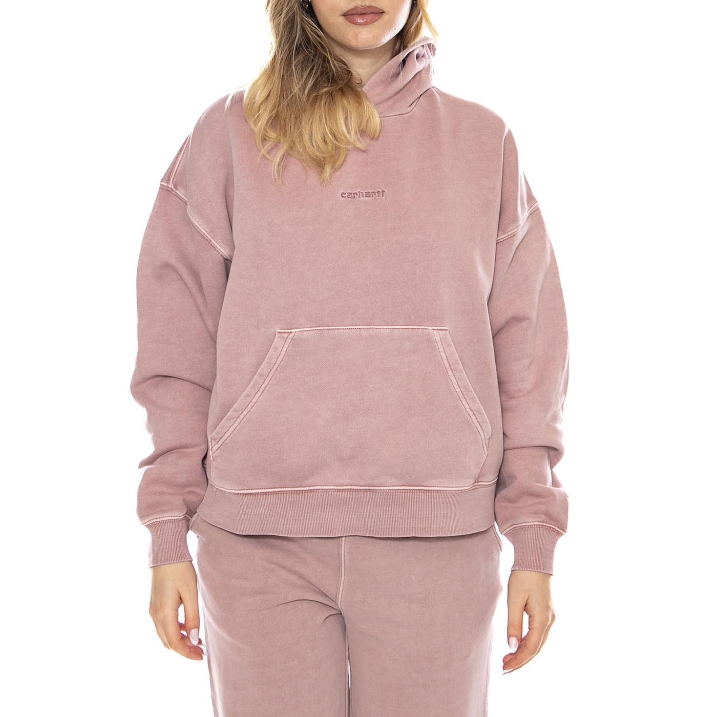 W Hooded Benton Sweatshirt - Rosa - Felpa con Cappuccio Donna I034512_1NJ_GD . CARHARTT WIP 