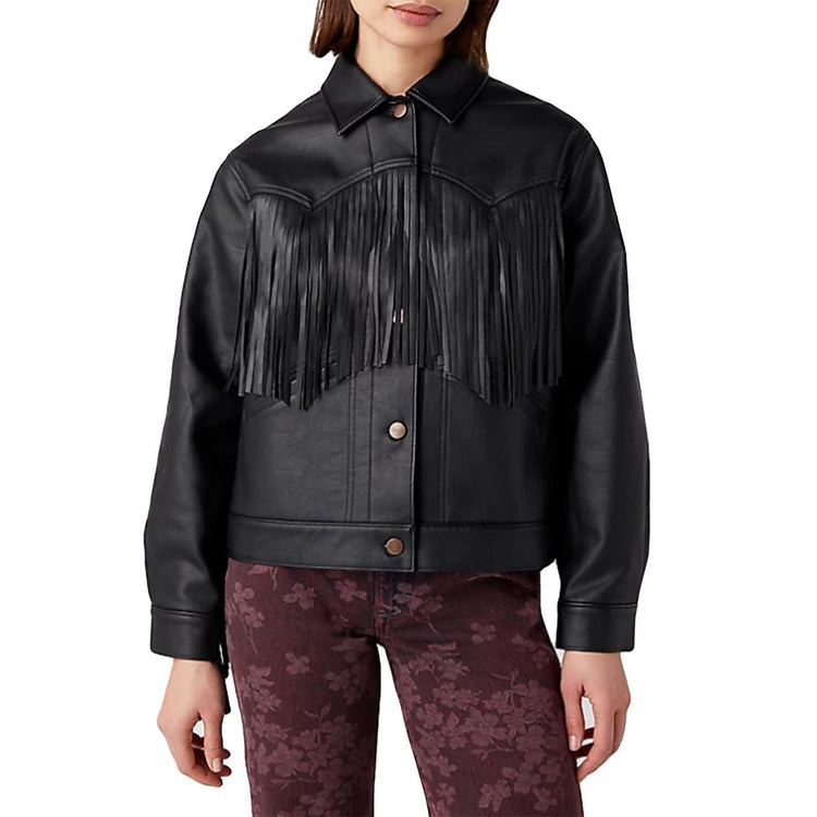 Wild Fringe Jacket Black - Giacca Donna Nera W4V6ZL100  WRANGLER 