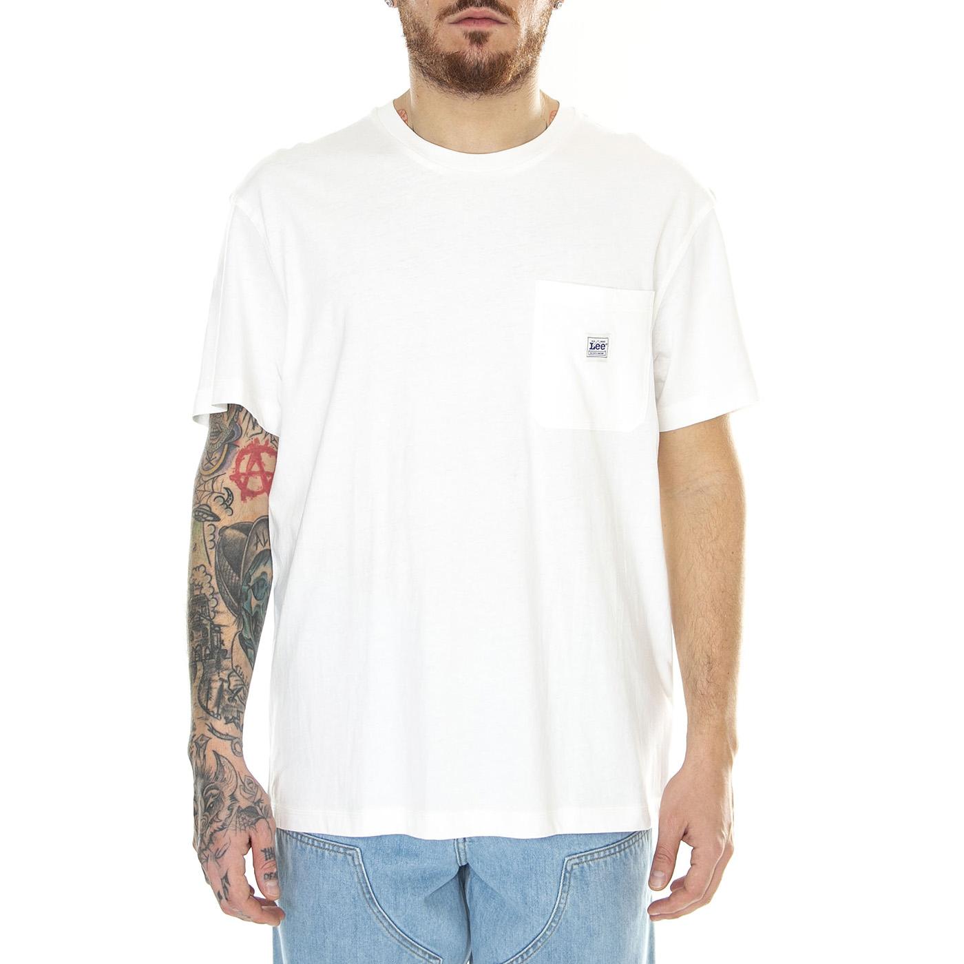WW Pocket Tee Ecru - Maglietta Girocollo Uomo Bianca 112342988  LEE 