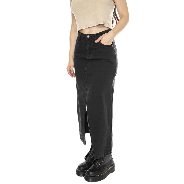 Maxi Skirt Into The Shadow Black - Gonna Nera 112348977  LEE 