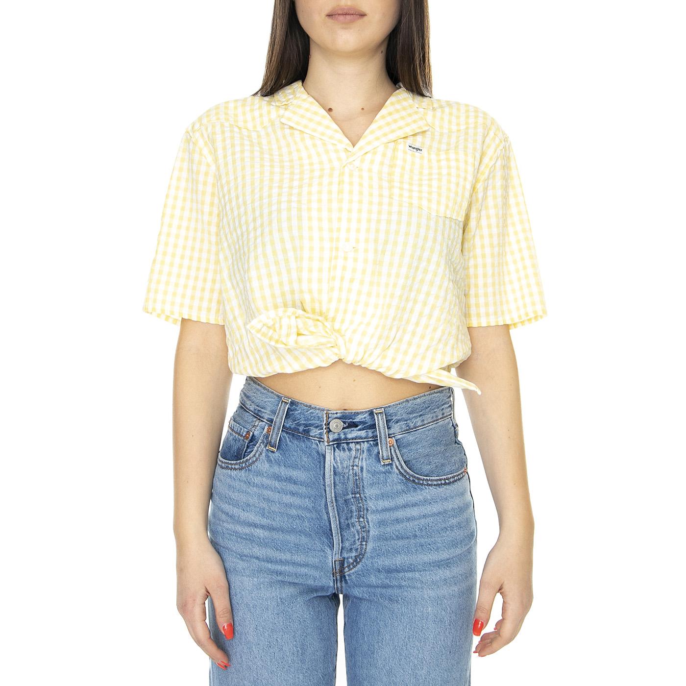 Tie Resort Shirt Pale Banana Yellow - Camicia Maniche Corte Donna Gialla W5Q45PY3  WRANGLER 