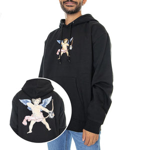 Watch Out Premium Hood Fleece Black - Felpa con Cappuccio Uomo Nera 112843042-BLK  OBEY 