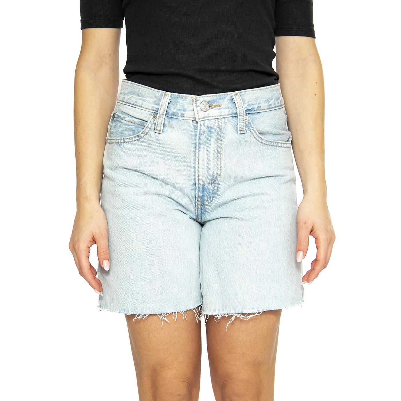 '94 Baggy Short Mister Twister Cut Hem - Bermuda Denim Jeans Donna Blu 001JO-0002 . LEVIS 