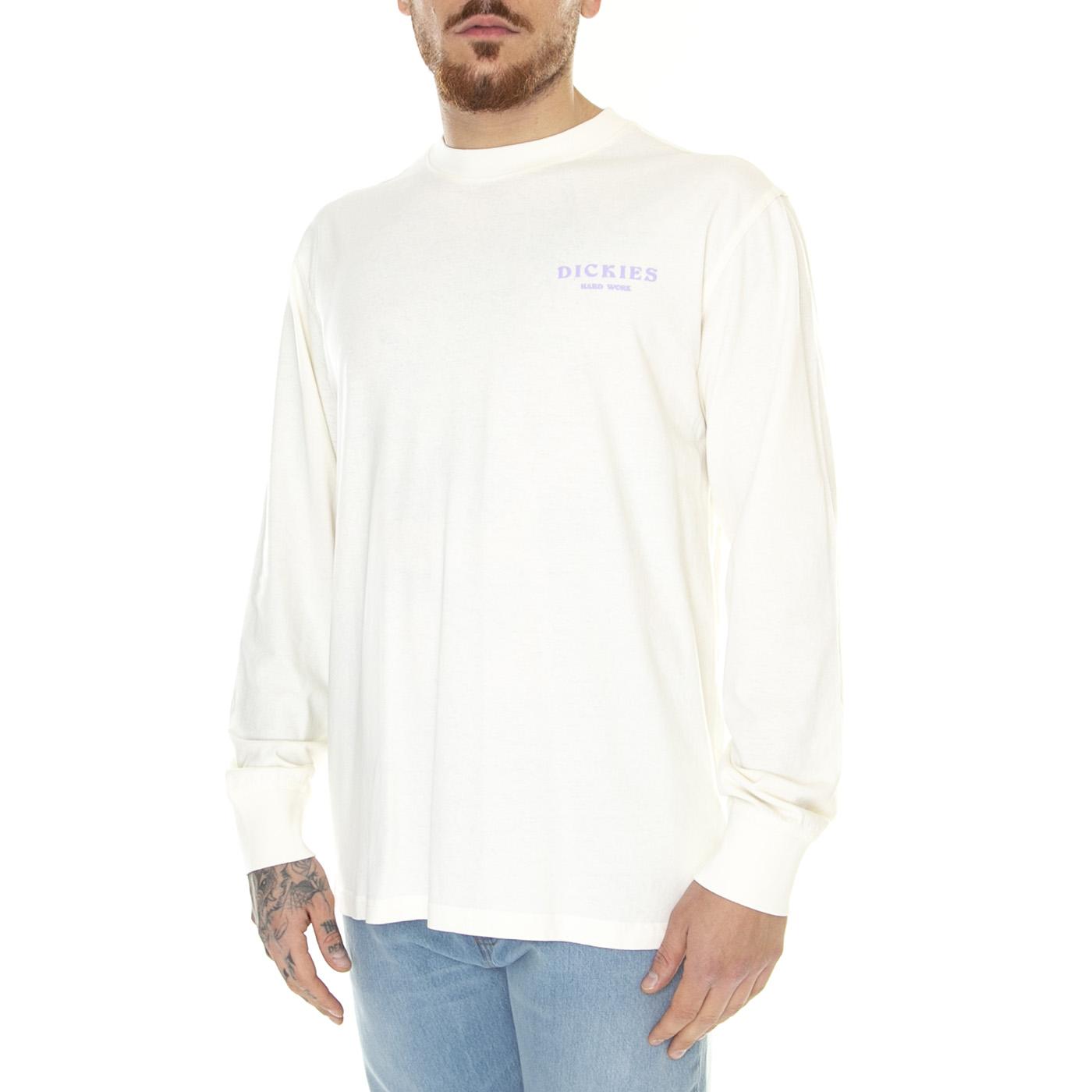 Oatfield Tee LS Cloud - Maglietta Girocollo Maniche Lunghe Uomo Beige DK0A4Y8TC581  DICKIES 