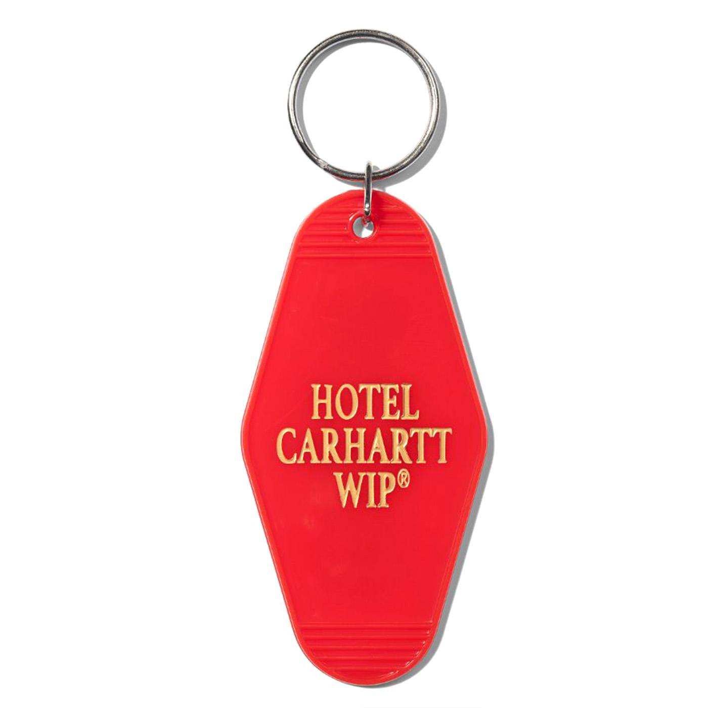 Hotel Keys Keychain Scarlet / Winter Spice - Portachiavi Rosso I034151.2LJXX  CARHARTT WIP 
