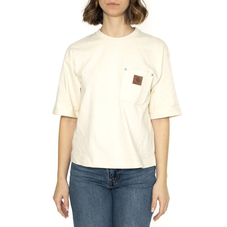 W' S/S Eldon T-Shirt Natural - Maglietta Girocollo Donna Beige I034376.05XX  CARHARTT WIP 