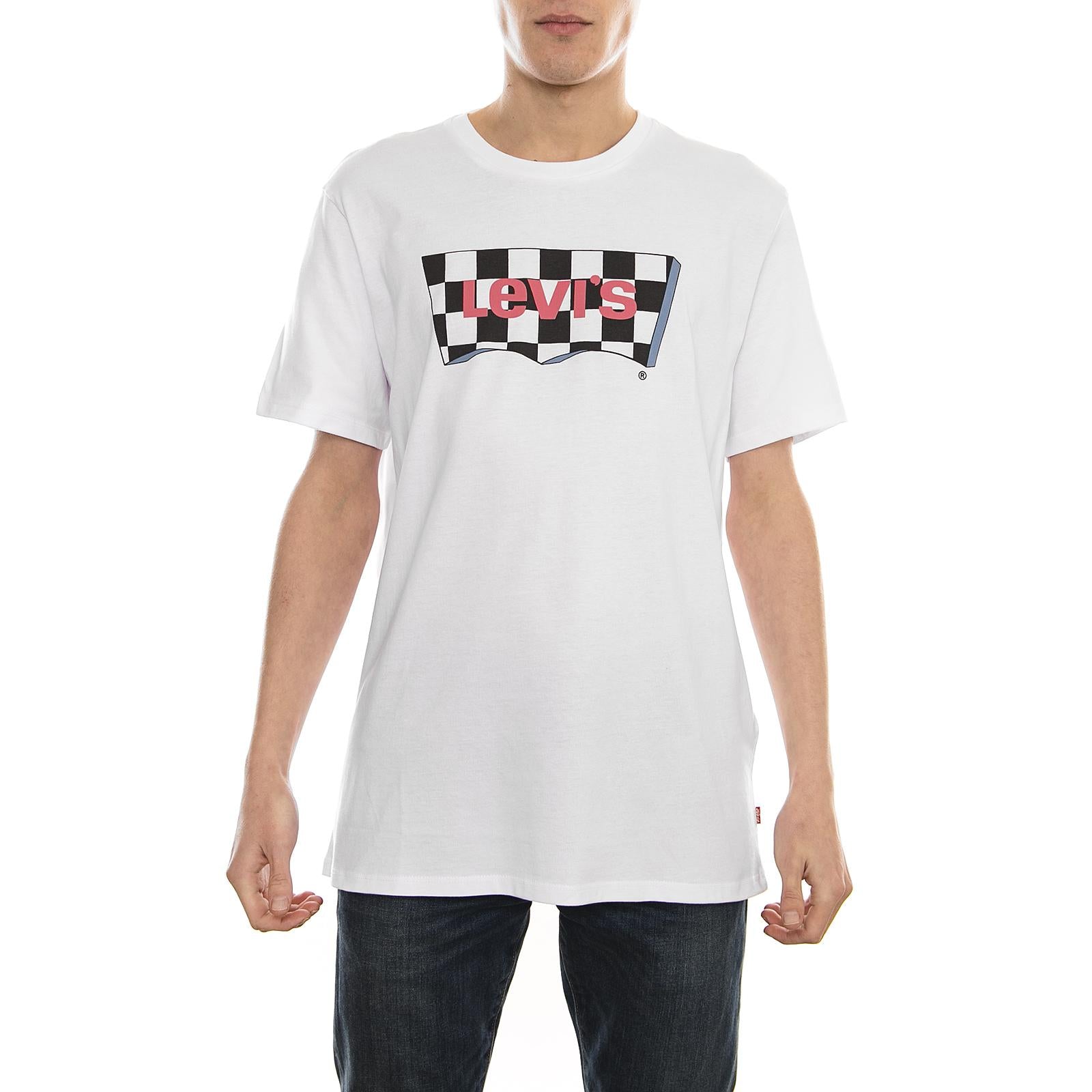 Housemark Tee Checkered Fill - White 22489-0080  LEVIS 