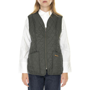 Lady Fleece Betty Dark Olive - Giacca Smanicata Invernale Donna Marrone FW22-LLI0003-OL71 . BARBOUR 