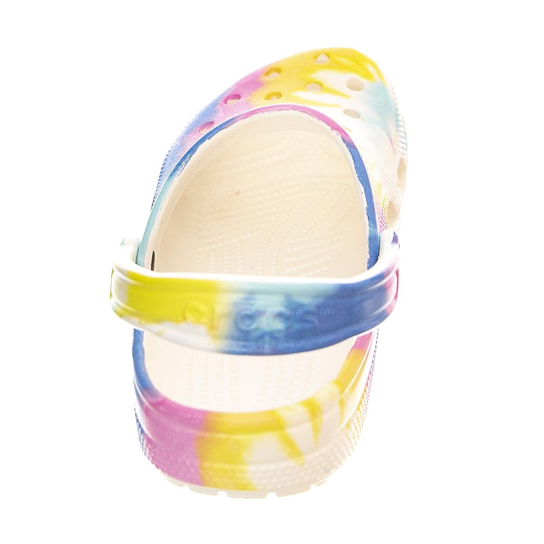 Classic Tie Dye Graphic Clog White / Multi Sandals CR.205453-WHMT  CROCS 