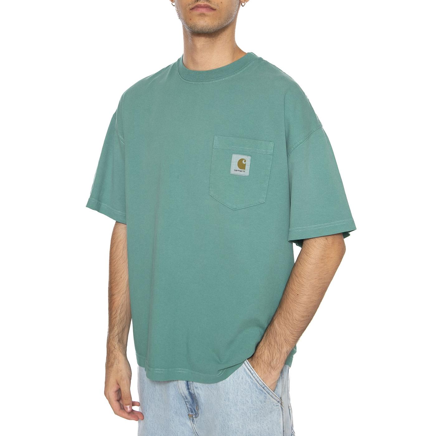 S/S Hudson Pocket T-Shirt Saguaro - Maglietta Girocollo Uomo Verde I035140.2ZU5F  CARHARTT WIP 