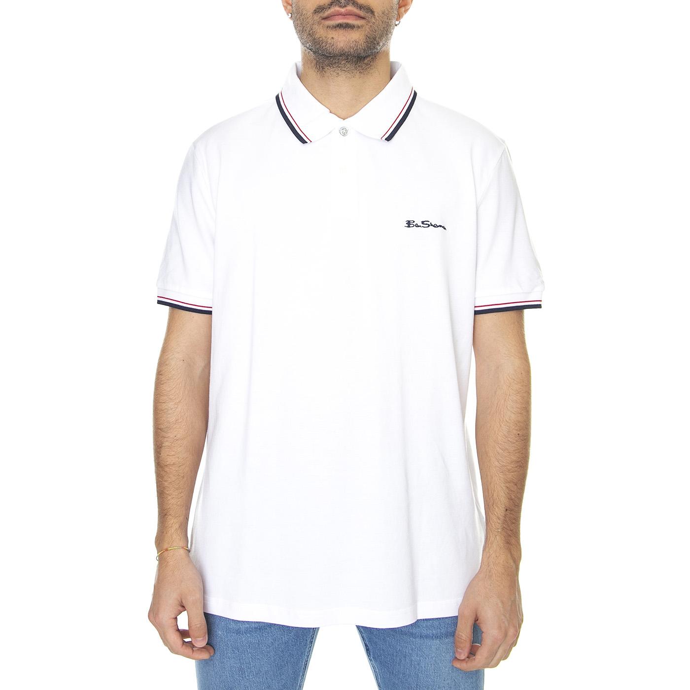Signature Polo White - Polo Uomo Bianca 59310-010  BEN SHERMAN 