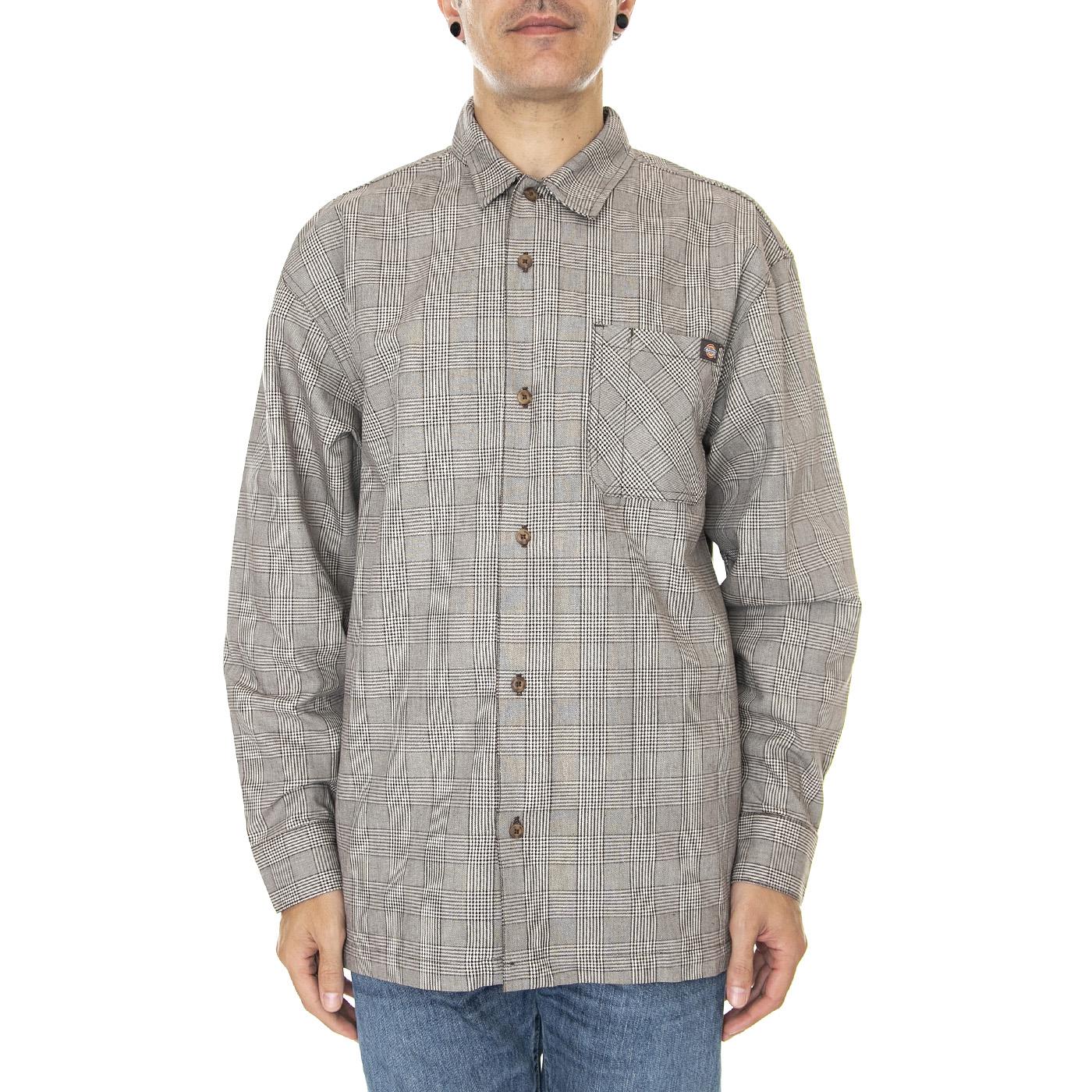 Bakerhill Shirt Dark Brown - Camicia Uomo Multicolore DK0A4Y12DBX1  DICKIES 