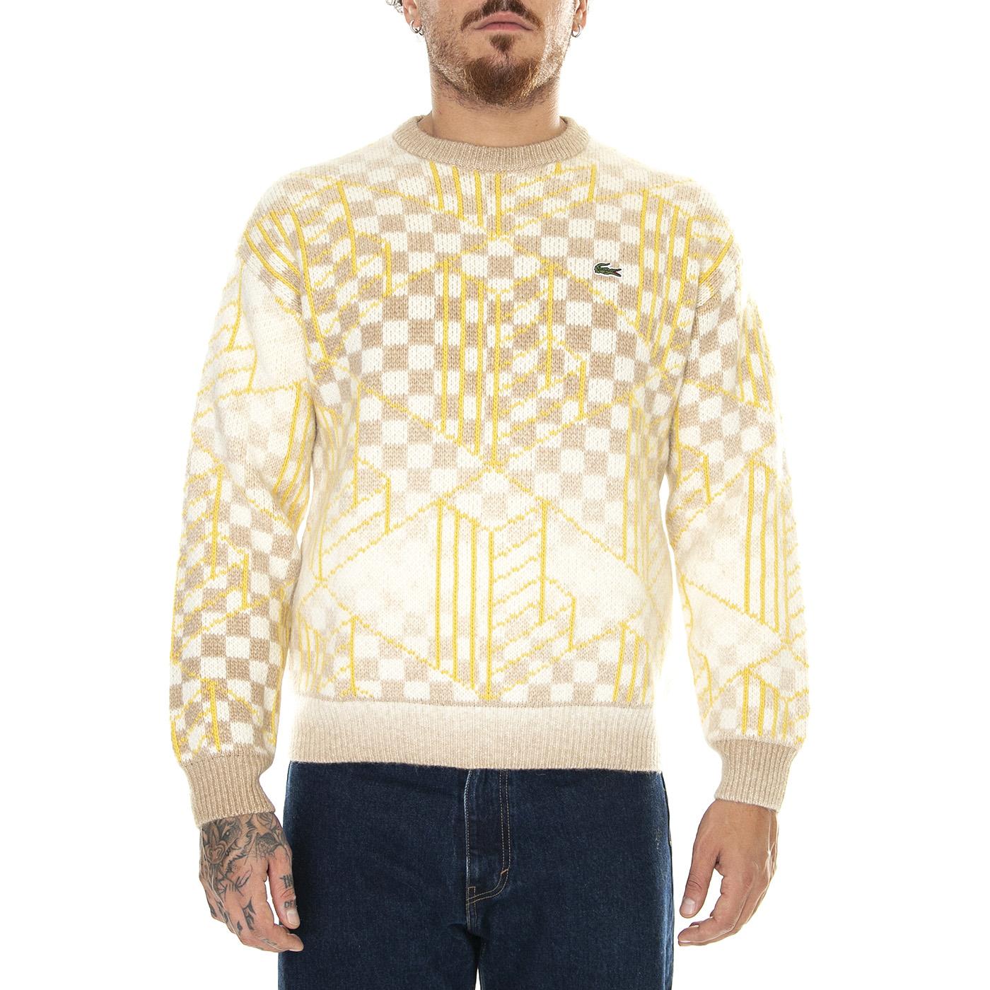 M' Pullover AH0820-NIM Multi - Maglione Girocollo Uomo Multicolore AH0812-NIM  LACOSTE 