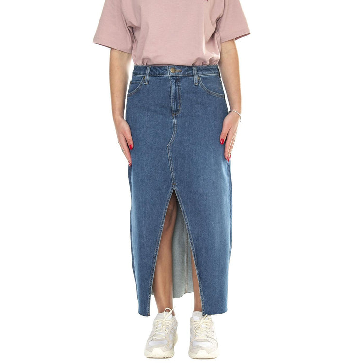 Maxi Skirt Relaxed - Gonna Denim Jeans Blu W 24 11234-9007  LEE 