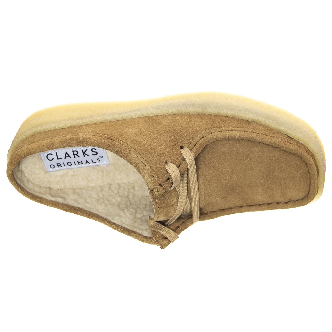 Wallabe Tan Warmlined - Scarpe Stringate Profilo Basso Donna Beige 168636-00001  CLARKS 