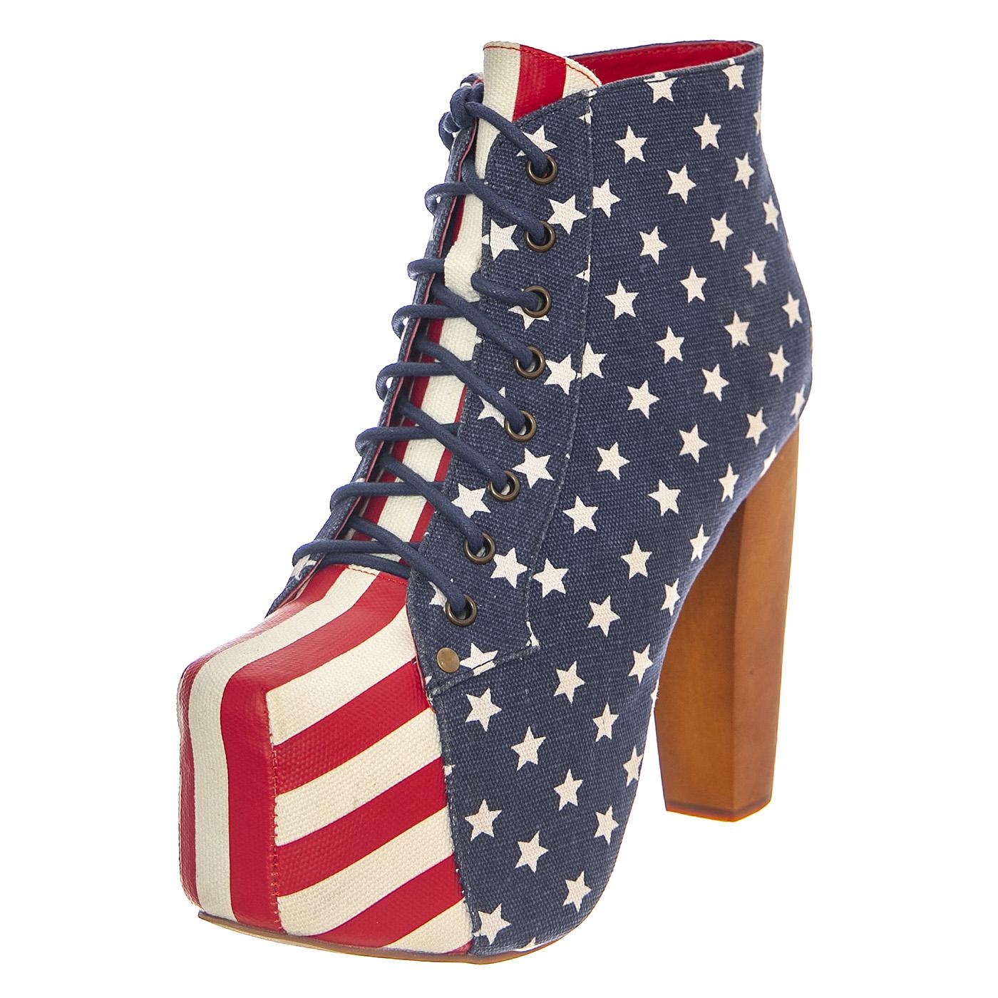 Lita Fab Stars Stripes - Stivaletti Donna Multicolore LITA-FAB-STARS  JEFFREY CAMPBELL 