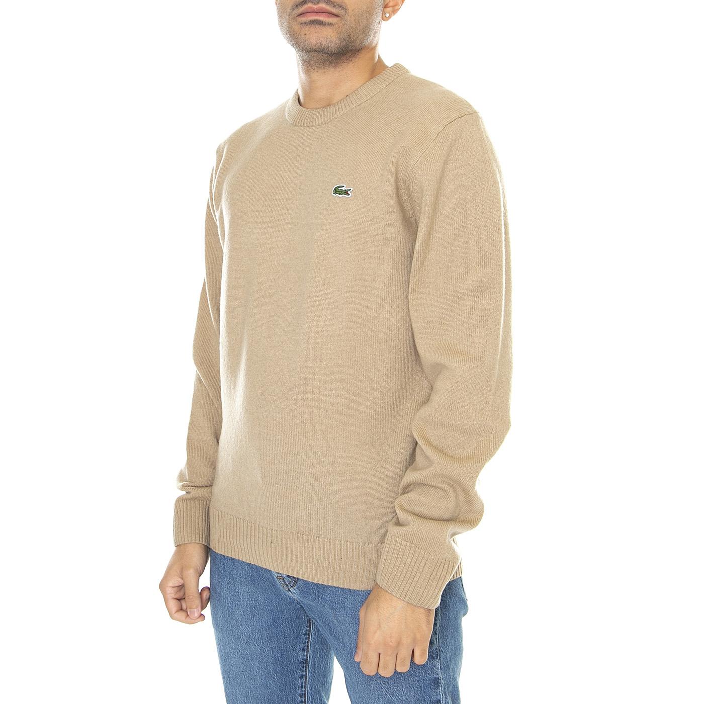Pullover-GE2 - Maglione Girocollo Uomo Marrone AH1988-GE2  LACOSTE 