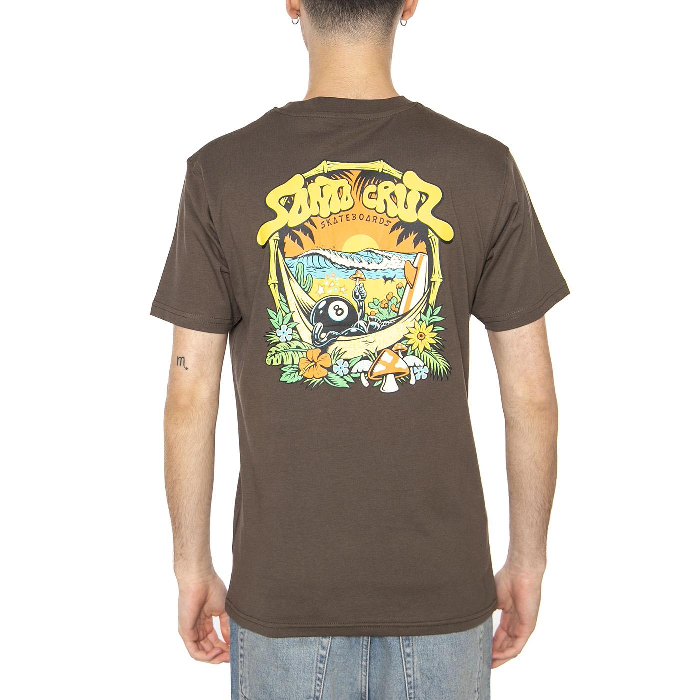 Winkowski 8Baller Trip T-Shirt Washed Green - Maglietta Girocollo Uomo Verde SCA-TEE-12142  SANTA CRUZ 