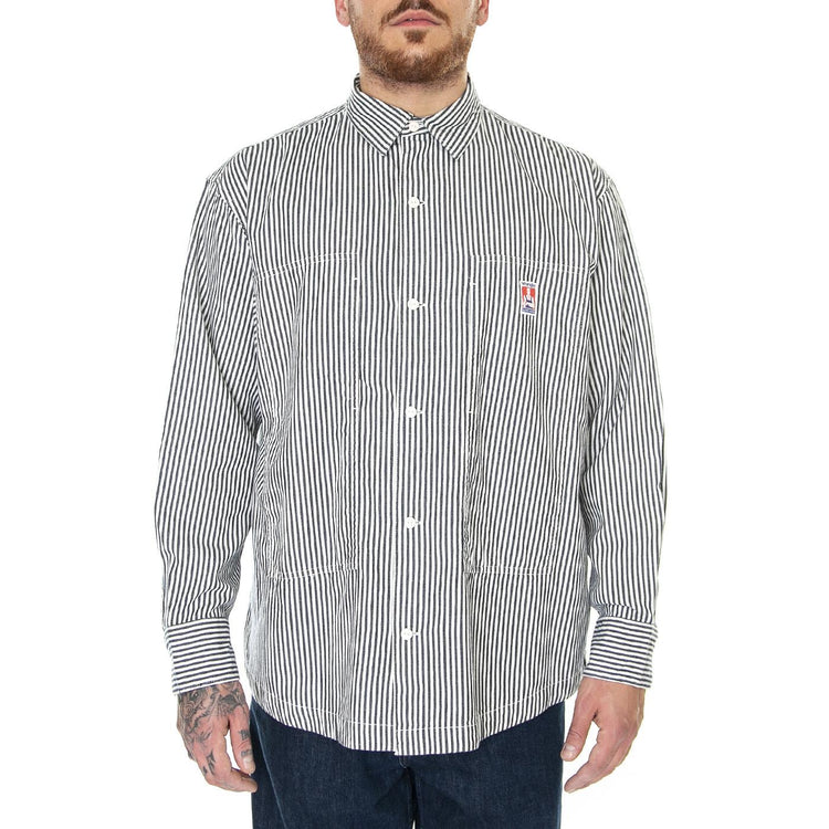 Casey Workshirt hickory Stripe Blue - Camicia Uomo Blu / Multi W542SR31G  WRANGLER 