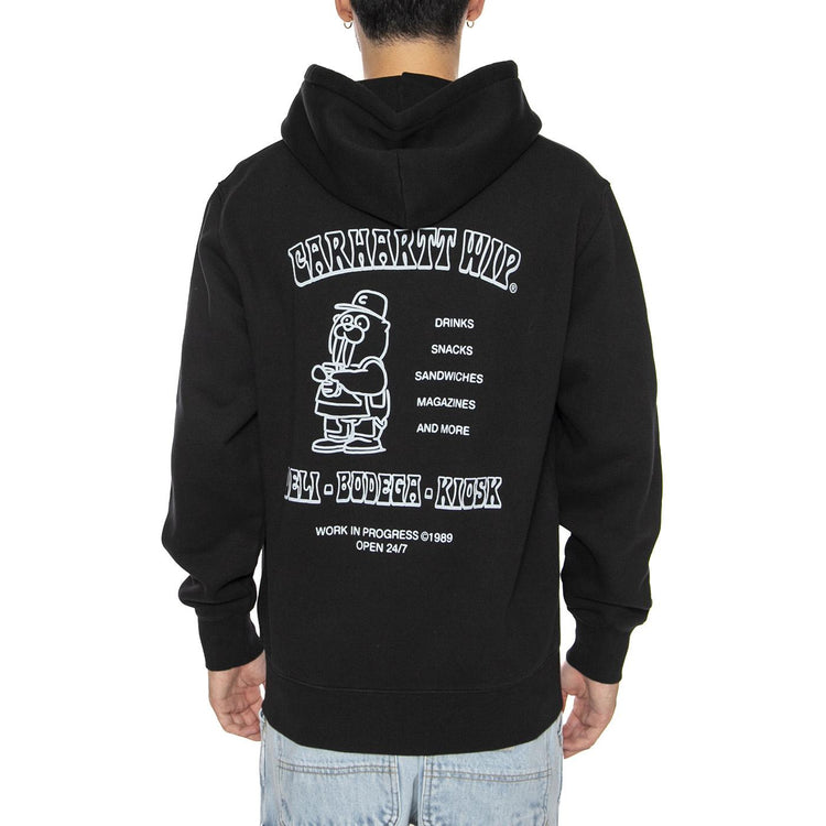 Hooded Sandwich Sweat Black / Blue Fog - Felpa Uomo Nera I035277.36AXX . CARHARTT WIP 