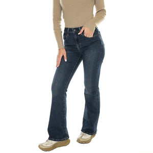 726 HR Flare Blue Swell Dark Indigo Worn In - Pantaloni Denim Jeans Donna Blu A3410-0014  LEVIS 