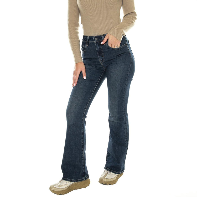 726 HR Flare Blue Swell Dark Indigo Worn In - Pantaloni Denim Jeans Donna Blu A3410-0014  LEVIS 