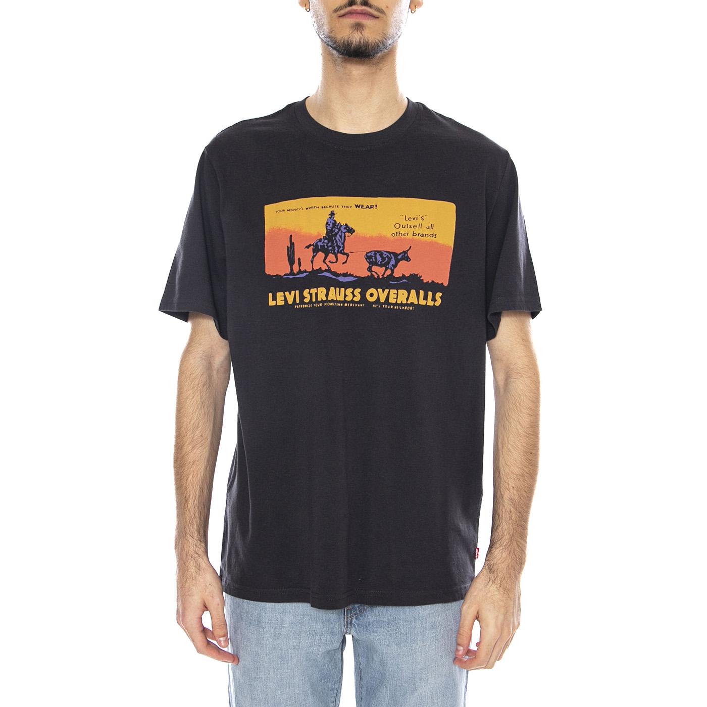 Levi's® Men's Relaxed Short Sleeve Graphic T-Shirt - Maglietta Girocollo Uomo Nera 16143-1864 . LEVIS 