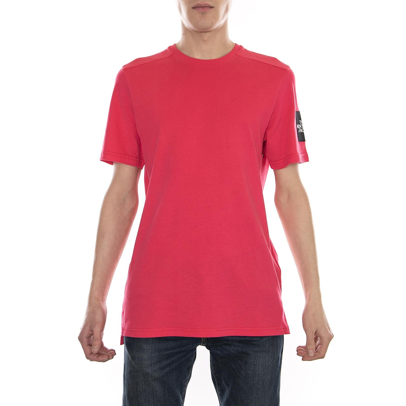 M S/S FINE 2 TEE  RASPBERRY RED T93BP7ZCX  THE NORTH FACE 