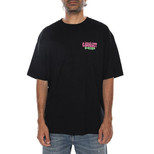 S/S LUGGAGE LABEL T-SHIRT BLACK - Maglietta Girocollo Uomo Nera I036892 89XX CARHARTT WIP 