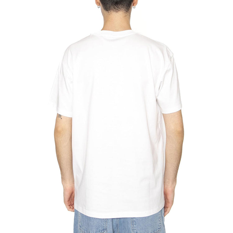 S/S Pocket Heart T-Shirt White / Black - Maglietta Girocollo Uomo Bianca I032128.00AXX . CARHARTT WIP 