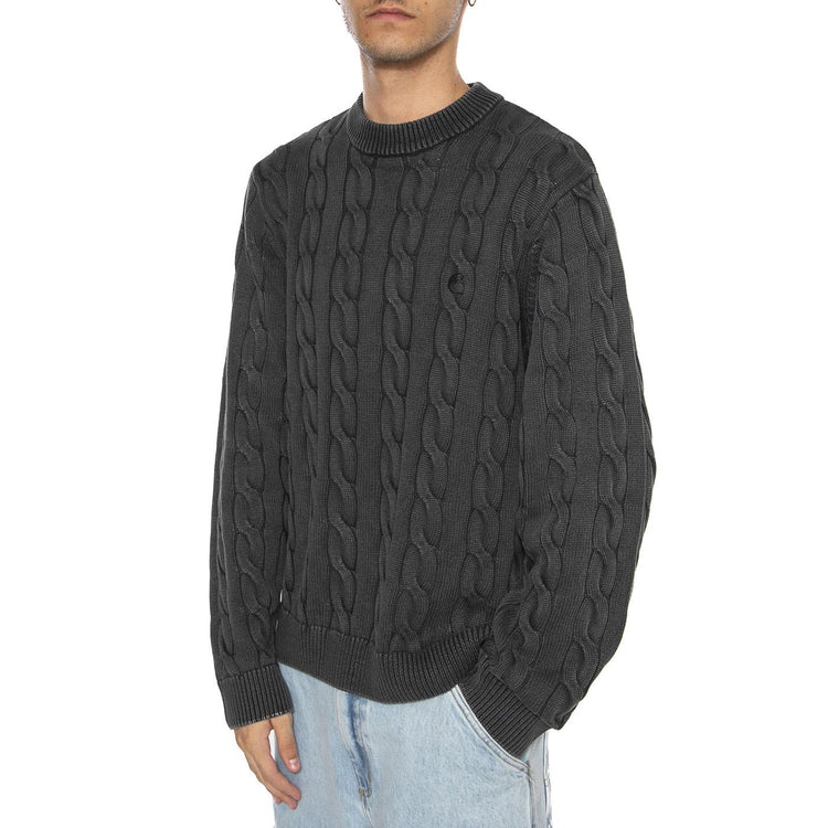 Carter Sweater Black - Maglione Girocollo Uomo Nero I035179.89GD . CARHARTT WIP 